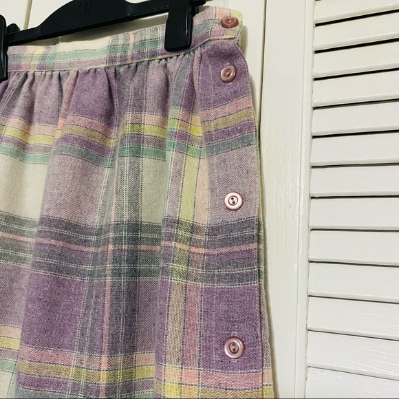Vintage purple plaid skirt - Picture 2 of 4